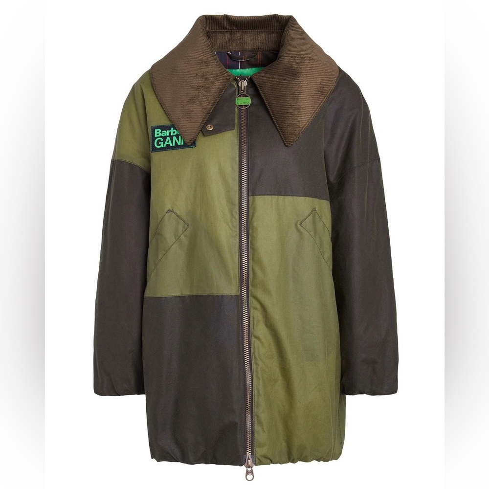 Ganni x Barbour Waxed Bomber Jacket NWT
